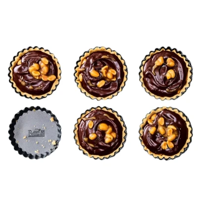 Afbeelding van RBV Birkmann Premium Baking taartvorm, 6 stuks, Ø 10 cm, met afneembare bodem, uitstekende antiaanbaklaag recept