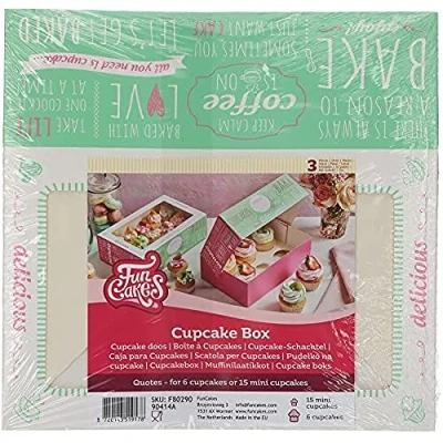 Afbeelding van FunCakes Cupcake Doos Taartdozen Bakkerij Dozen 6 Quotes pk/3