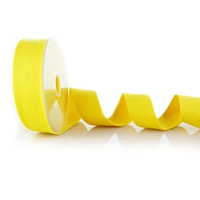 Afbeelding van Trimz Bandband katoen, geel, 5 meter x 40 mm