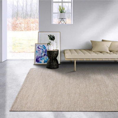 Afbeelding van Vloerkleed Dehli Pradesh Linnen Wit 60x90cm 123vloerkleed.nl is de online webshop voor vloerkleden en woonaccessoires.