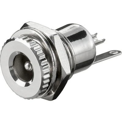 Afbeelding van Goobay DC paneelbus pin 2,1 mm, metalen uitvoering met soldeerlippen