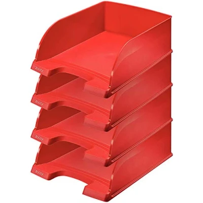 Afbeelding van Brievenbak Extra Hoog Leitz Rood