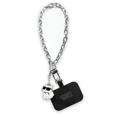 Afbeelding van Karl Lagerfeld KLUCHCSKPK universele handriem Choupette etui zilver