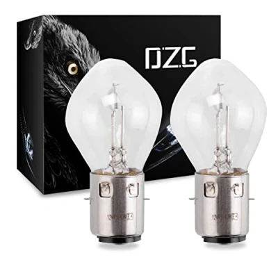 Afbeelding van DZG Halogeenlampen S2/Ba20d superheldere koplampen 12 V 40/45 W motorlamp geel 3000 K Hi Lo, 2 stuks