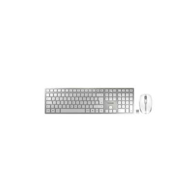 Image de CHERRY STREAM DESKTOP RECHARGE Ensemble clavier et souris sans fil 2.4 GHz QWERTZ Allemand commutateur : SX gris pâle