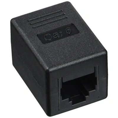 Afbeelding van CAT6 RJ45 UTP koppelstuk zwart Kabelverbinder Kabel Connector
