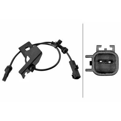 Afbeelding van HELLA 6PU 358 218 821 ABS Sensor Met verbindingsstuk Geluidsensor 2 polig 565mm FORD: Mondeo 5 Kombi, Limousine