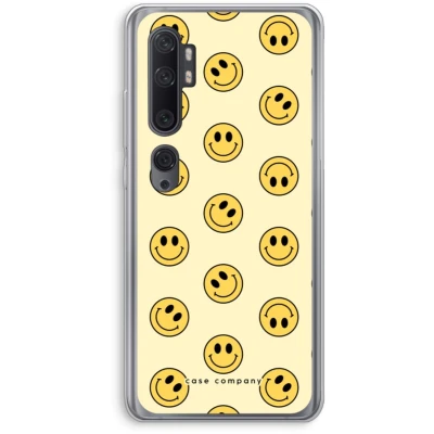 Afbeelding van Case Company® hoesje geschikt voor Xiaomi Mi Note 10 Smiley N2 Soft Cover Telefoonhoesje Bescherming aan alle Kanten en Schermrand