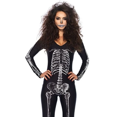 Afbeelding van Leg Avenue 85602 kostuum, zwart/wit, maat S