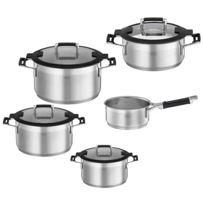 Afbeelding van Rösle Keuken Silence Pro Pannenset Set van 5 Stuks Assorti Silver / Stainless Steel