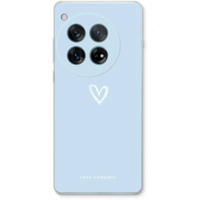 Afbeelding van Case Company® hoesje geschikt voor OnePlus 12r Klein Hart Blauw Soft Cover Telefoonhoesje Bescherming aan alle Kanten en Schermrand