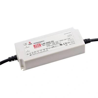 Afbeelding van Mean Well LPF 90D 54 LED driver, transformator Constante spanning, stroomsterkte 90 W 1.67 A 32.4 V/DC Dimbaar, PFC schakeling,