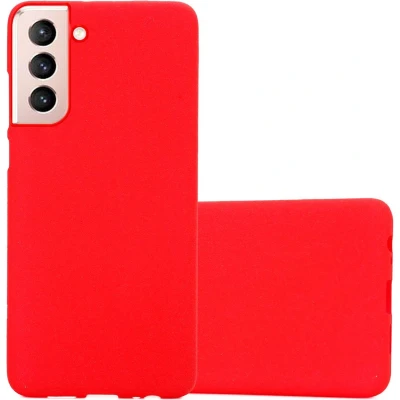Afbeelding van Cadorabo Hoesje geschikt voor Samsung Galaxy S21 5G in FROST ROOD Beschermhoes gemaakt van flexibel TPU silicone Case Cover