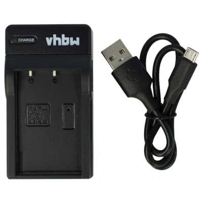 Afbeelding van vhbw USB oplader compatibel met Olympus BLS 5, BLS50, 50, PS BLS1, BLS5 camcorderbatterij, laadstation, laadindicator