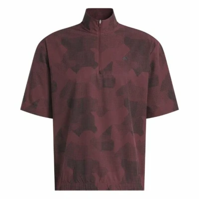 Afbeelding van Adidas Heren Golfpullover Windbreeker Bordeaux Zwart