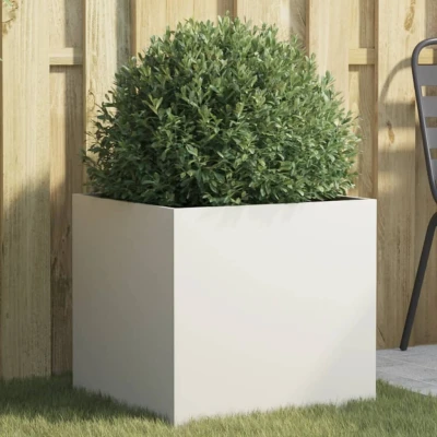 Afbeelding van Plantenbak 49x47x46 cm koudgewalst staal wit