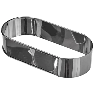 Image de Patisse 02168 moule à patisserie ovale extensible inox argent 27 40 x 12 6 cm