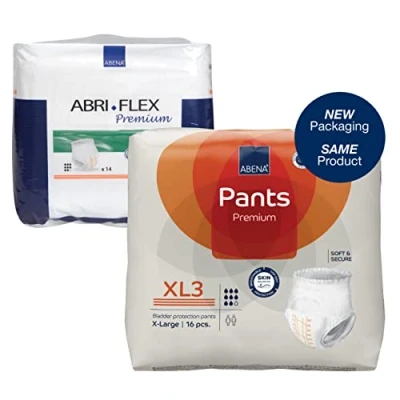 Afbeelding van ABENA Pants Premium XL3 16x Absorberend Broekje, te Dragen als Gewoon Ondergoed Voor het Verlies van de Hele Blaasinhoud en (Dunne) Ontlasting Heupomvang 130 170 cm Absorptie 2600 ml
