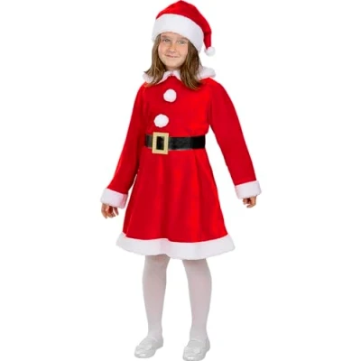 Afbeelding van FUNIDELIA Deluxe Kerst kostuum voor meisjes 7 9 jaar (134 146 cm)