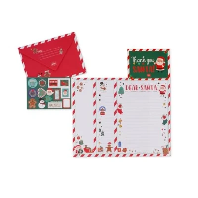 Afbeelding van Legami Dear Santa Brief set 1 envelop, 3 brieven Kerst editie