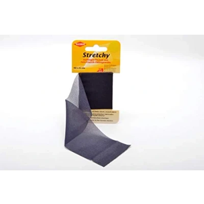 Afbeelding van Kleiber 40 x 6 cm elastische band om op te strijken voor reparatie, donkerblauw/marineblauw
