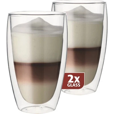 Afbeelding van Maxxo Latteglazen Dubbelwandig 380 ml 2 Stuks