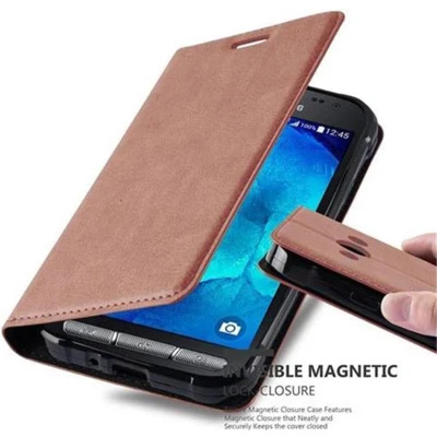 Afbeelding van Cadorabo Hoesje geschikt voor Samsung Galaxy XCover 3 in CAPPUCCINO BRUIN Beschermhoes met magnetische sluiting, standfunctie en kaartvakje Book Case Cover Etui
