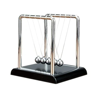 Afbeelding van XUBX Newton Wieg Balans Ballen, Fysieke Ballen Speelgoed Cradle Roestvrijstalen Speelgoed, Pendel Schommelschommel, Wieg, Schommel