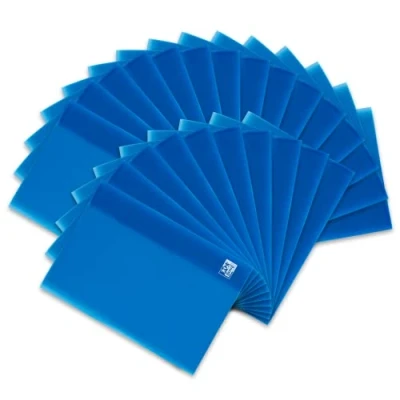 Afbeelding van Oxford 25 x A5 enveloppen van transparante kunststof, blauw