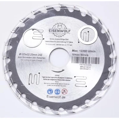Afbeelding van Inter Kert Cirkelzaagblad, 24 tanden, 125 mm, voor hout, x 22 tanden