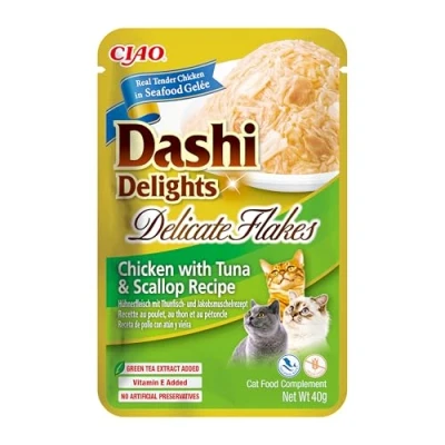 Afbeelding van Snack for Cats Inaba Dashi Delights Delicate Flakes Kip 40 g