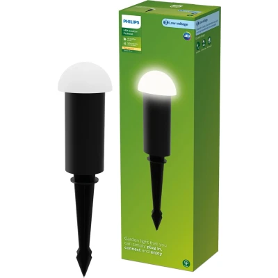 Afbeelding van Philips Edwina GardenLink Sokkellamp met spies 24V Warm wit licht; 2700K Zwart Tuinpadverlichting