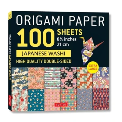 Afbeelding van Origami Paper 100 sheets Japanese Washi 8 1/4&quot; (21 cm)