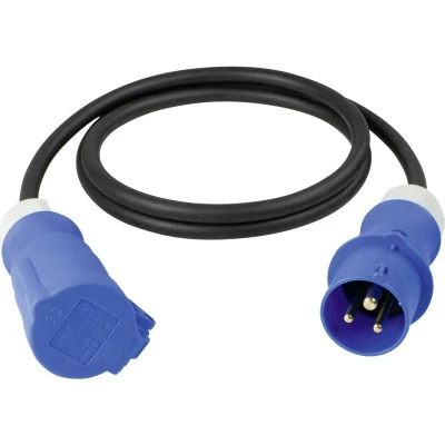 Afbeelding van AS Schwabe 61489 Stroom Verlengkabel Zwart/blauw 1.5 m H07RN F 3G 2,5 mm²