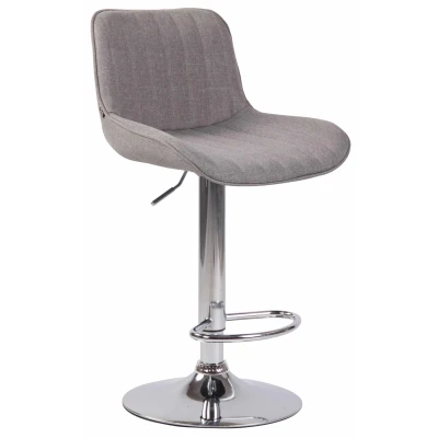 Afbeelding van Barkruk Mandal Stof Chrome frame Grijs