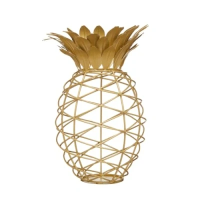 Afbeelding van Barcraft Wijnkurkhouder Ananas 28 X 20 Cm Staal Goud