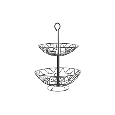 Afbeelding van Fruitschaal DKD Home Decor Zwart Metaal 28 x 40 cm