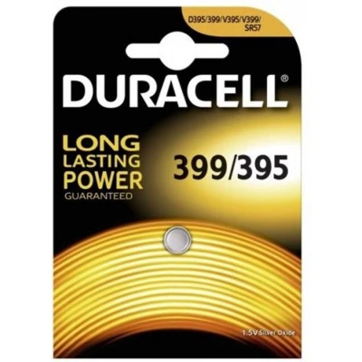 Afbeelding van Duracell batterij zilveroxide, knoopcel, 395/399, SR57, 1,5 V horloge, blisterverpakking (1 pack)