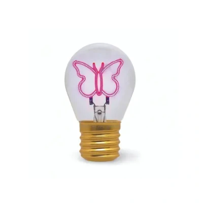 Afbeelding van Legami Tafellamp in bolvorm, oplaadbaar met USB kabel, draadloos, fictielamp, vlinderthema, 6,8 x 10,3 cm