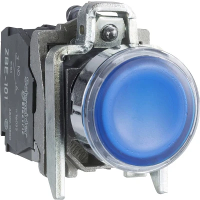 Afbeelding van Schneider Electric XB4BW36B5 Harmony Druktoets Bedieningsknop vlak 1 knop Blauw Druk ontgrendeling stuk(s)