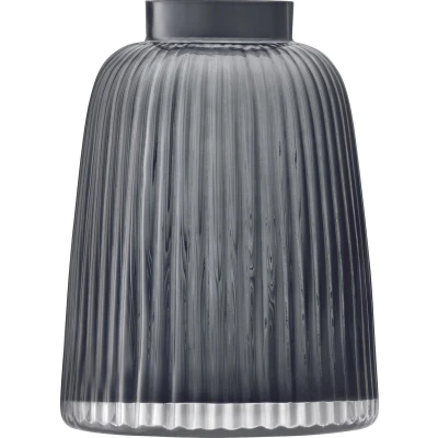 Afbeelding van L.S.A. Pleat Vaas 26 cm Grey / Glass