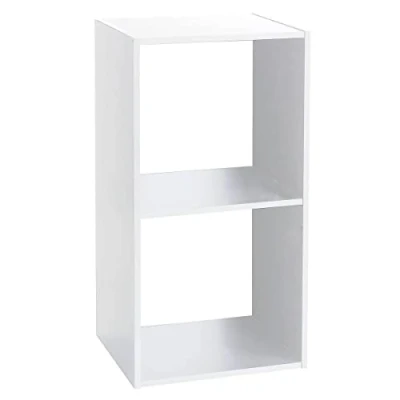 Afbeelding van 5Five Simply Smart Living Boekenkast 2 Vaks Hout Wit 34,5 x 32 67,6 cm