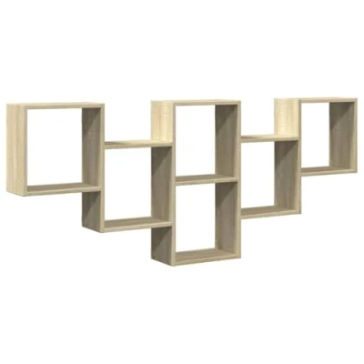 Afbeelding van vidaXL Wandschap 159x18x66 cm bewerkt hout sonoma eikenkleurig