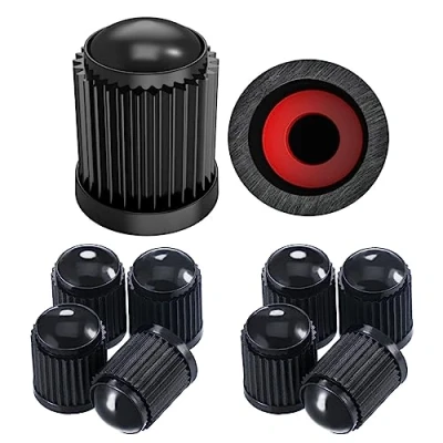 Afbeelding van Pitlane Performance® 10 stuks autobandenventieldoppen, ventieldoppen voor auto, SUV, motorfiets, fiets, alle Schrader ventielen