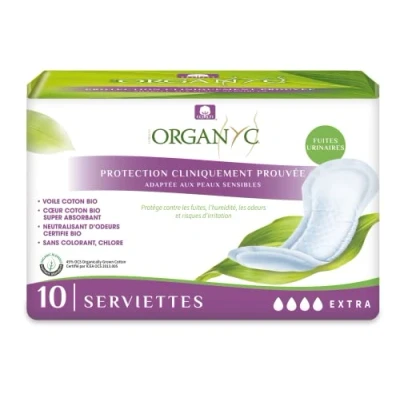 Afbeelding van Organyc Blaaszwakte Extra 10 Biologische Pads