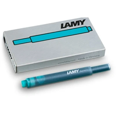 Afbeelding van Lamy T10 5 inktpatronen (5 verpakkingen van = 25 turquoise patronen)