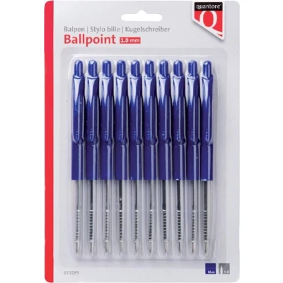 Afbeelding van Balpen Quantore drukknop blauw