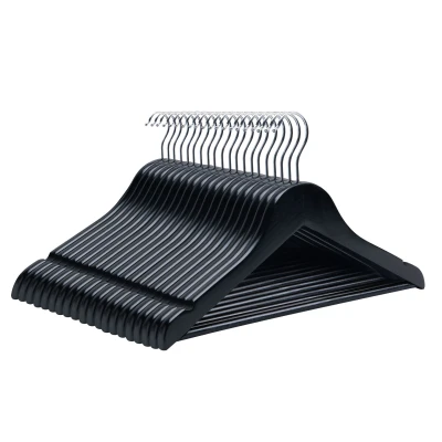 Afbeelding van ACAZA Kledinghangers Kleerhangers 20 Stuks Baby/Kinder/Kinderen 100% FSC Gekeurd Duurzaam Hout Zwart