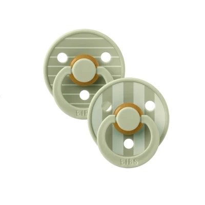Afbeelding van BIBS Fopspeen Studio Pin Ivory/Sage 0 6mnd 2st
