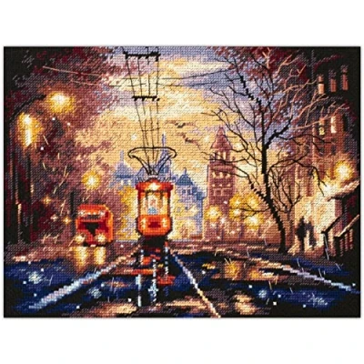 Afbeelding van Night Tram Aida Magic Needle borduren (pakket) 550 760